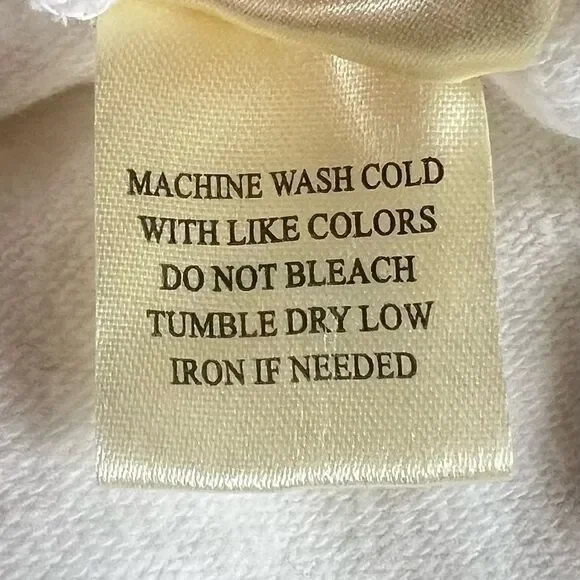 Dylan Oversized Bone White Crewneck Casual Athleisure Comfy Raw Hem Sweatshirt - Picture 10 of 12